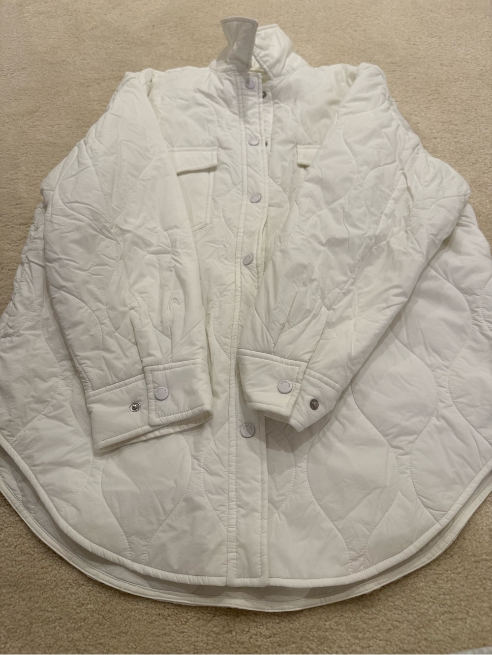Wilfred Free Quilted White Quilted Jacket